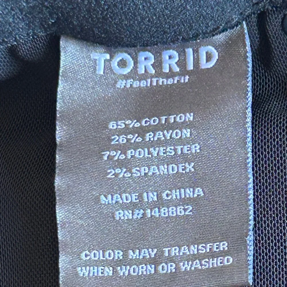 TORRID Bombshell Flare Leg Premium Stretch Black Jeans Size 14S - Picture 11 of 13